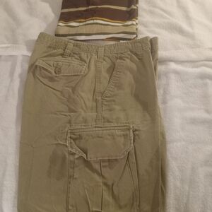 George and martha,Khaki Athletic Shorts,With a Champs,XL,short sleeve Shirt